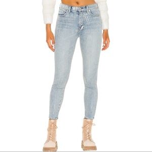 7 FOR ALL MANKIND High Waist Ankle Skinny Jeans In Aspen Foil